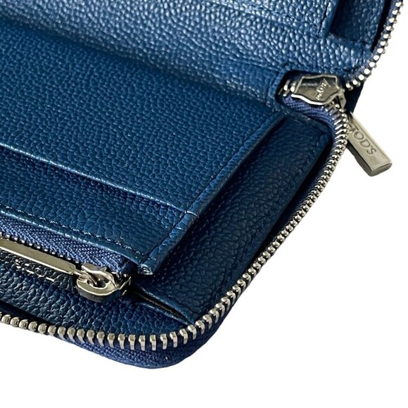 Tod's Italy Blue Zip Continental Wallet Nuova Collection, XAMQCHA1400GPA7Q11 - Picture 7 of 13